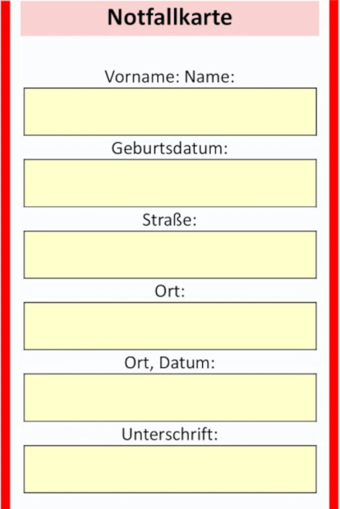 Notfallkarte